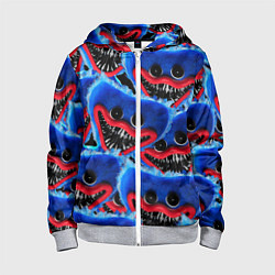 Толстовка на молнии детская УЖАСНОЕ ЛИЦО ХАГГИ ВАГГИ, цвет: 3D-меланж