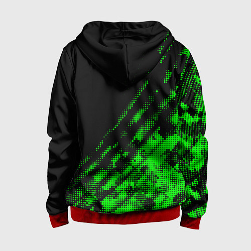 Детская толстовка на молнии Monster Energy Текстура / 3D-Красный – фото 2