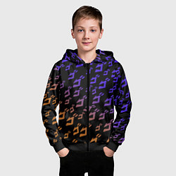 Толстовка на молнии детская JOJOS BIZARRE ADVENTURE PATTERN, цвет: 3D-черный — фото 2