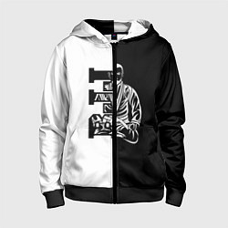 Толстовка на молнии детская BJJ, цвет: 3D-черный