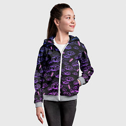 Толстовка на молнии детская ARCANE League Of Legends ТАТУИРОВКА JINX, цвет: 3D-меланж — фото 2