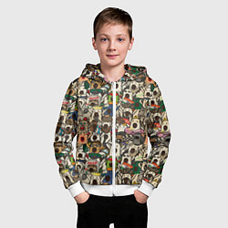 Толстовка на молнии детская Ничоси - Nichosi, цвет: 3D-белый — фото 2