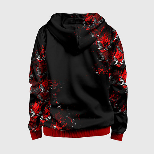 Детская толстовка на молнии КИБЕРПАНК 2077 SAMURAI CYBERPUNK 2077 / 3D-Красный – фото 2