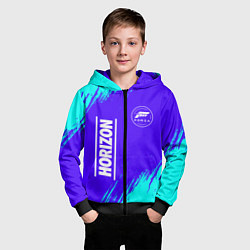 Толстовка на молнии детская FORZA HORIZON Краски, цвет: 3D-черный — фото 2