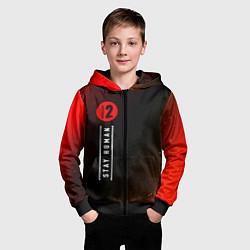Толстовка на молнии детская ДАИНГ ЛАЙТ 2 Космос Вертикально, цвет: 3D-черный — фото 2