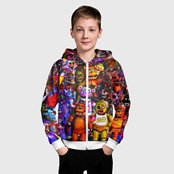 Толстовка на молнии детская Fnaf UCN, цвет: 3D-белый — фото 2