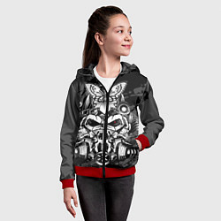 Толстовка на молнии детская Power ArmorFallout, цвет: 3D-красный — фото 2