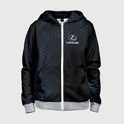 Толстовка на молнии детская Lexus лексус, цвет: 3D-меланж