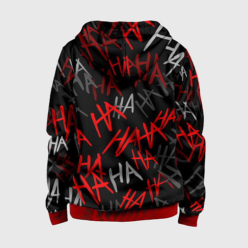 Детская толстовка на молнии HA HA HA / 3D-Красный – фото 2
