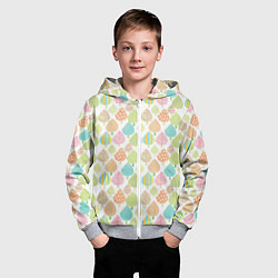 Толстовка на молнии детская Яркие деревья, цвет: 3D-меланж — фото 2