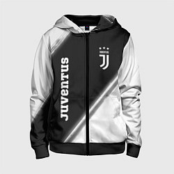 Толстовка на молнии детская ЮВЕНТУС Juventus Краска, цвет: 3D-черный