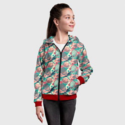 Толстовка на молнии детская Ракетки для тенниса, цвет: 3D-красный — фото 2