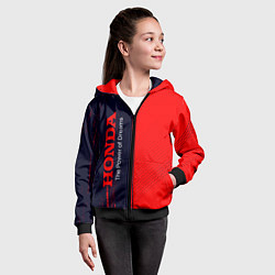 Толстовка на молнии детская HONDA DREAMS Краски По вертикали, цвет: 3D-черный — фото 2