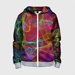 Толстовка на молнии детская Color neon pattern Vanguard, цвет: 3D-меланж