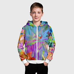 Толстовка на молнии детская Abstract color pattern Summer 2022, цвет: 3D-белый — фото 2