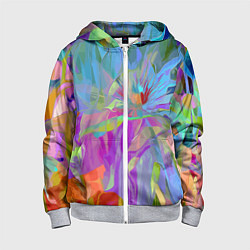 Толстовка на молнии детская Abstract color pattern Summer 2022, цвет: 3D-меланж