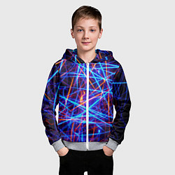 Толстовка на молнии детская Neon pattern Fashion 2055, цвет: 3D-меланж — фото 2