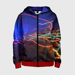 Детская толстовка на молнии Neon vanguard pattern Lightning Fashion 2023