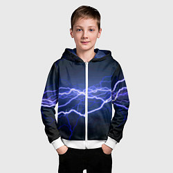 Толстовка на молнии детская Lightning Fashion 2025 Neon, цвет: 3D-белый — фото 2