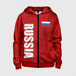 Толстовка на молнии детская RUSSIA - RED EDITION - SPORTWEAR, цвет: 3D-красный