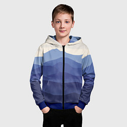 Толстовка на молнии детская Нежность Природа, цвет: 3D-синий — фото 2