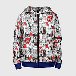 Толстовка на молнии детская Studio Ghibli Stars, цвет: 3D-синий