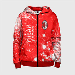 Толстовка на молнии детская AC MILAN AC Milan Sport Арт, цвет: 3D-красный