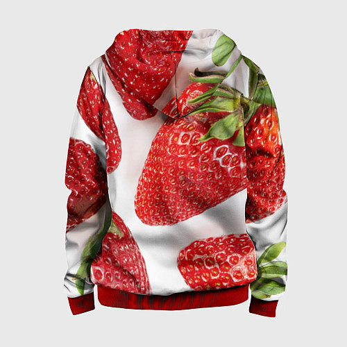 Детская толстовка на молнии Strawberries / 3D-Красный – фото 2
