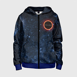 Толстовка на молнии детская Stellaris Black Hole Logo, цвет: 3D-синий