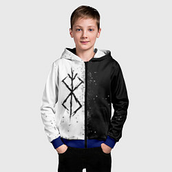Толстовка на молнии детская КЛЕЙМО ЖЕРТВЫ ЧБ БЕРСЕРК, цвет: 3D-синий — фото 2