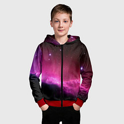 Толстовка на молнии детская Night Nebula, цвет: 3D-красный — фото 2