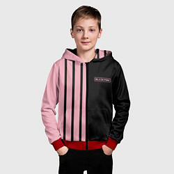 Толстовка на молнии детская BLACKPINK HALF BLACK-PINK MINI LOGO, цвет: 3D-красный — фото 2