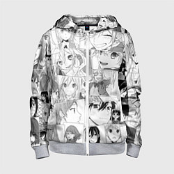 Толстовка на молнии детская Horimiya pattern, цвет: 3D-меланж