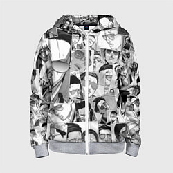 Толстовка на молнии детская Путь домохозяина паттерн, цвет: 3D-меланж