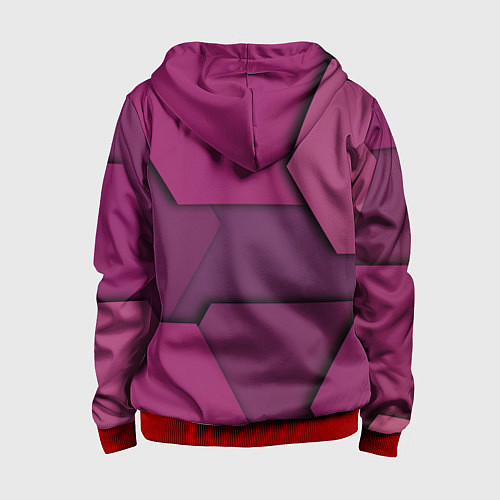 Детская толстовка на молнии Геометрические фигуры в движении / 3D-Красный – фото 2