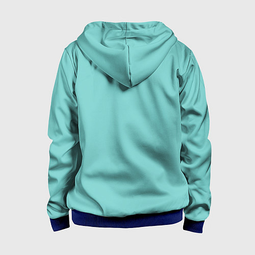 Детская толстовка на молнии Голубая геометрическая абстракция Круги и сферы Го / 3D-Синий – фото 2