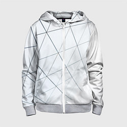 Толстовка на молнии детская Геометрические сеточные линии, цвет: 3D-меланж