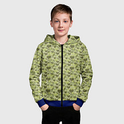 Толстовка на молнии детская Милитари сердце пиксель, цвет: 3D-синий — фото 2