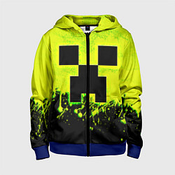 Детская толстовка на молнии Creeper neon