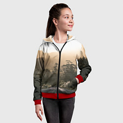 Толстовка на молнии детская Дорога в закaт, цвет: 3D-красный — фото 2