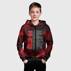 Толстовка на молнии детская Jiu-Jitsu Bazilian Black-Red, цвет: 3D-черный — фото 2