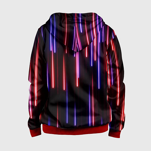 Детская толстовка на молнии Метеоритный дождь / 3D-Красный – фото 2