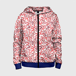 Толстовка на молнии детская Вопросительные знаки разноцветные, цвет: 3D-синий