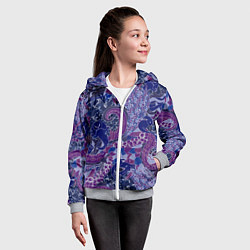 Толстовка на молнии детская Морской кролик, цвет: 3D-меланж — фото 2