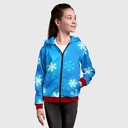 Толстовка на молнии детская Зима 2023, цвет: 3D-красный — фото 2