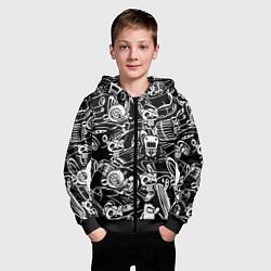 Толстовка на молнии детская JDM Pattern, цвет: 3D-черный — фото 2