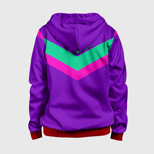 Детская толстовка на молнии Always in sports сиреневый / 3D-Красный – фото 2