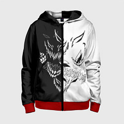 Толстовка на молнии детская Drain Face ZXC, цвет: 3D-красный