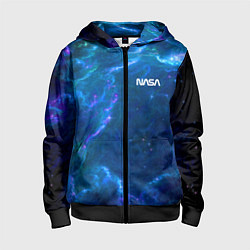 Толстовка на молнии детская Бескрайний космос - Nasa, цвет: 3D-черный