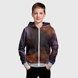 Толстовка на молнии детская Космос и множество звёзды, цвет: 3D-меланж — фото 2